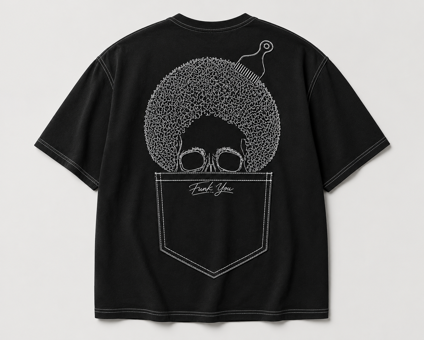 teeshirt funk you oversize high-neck