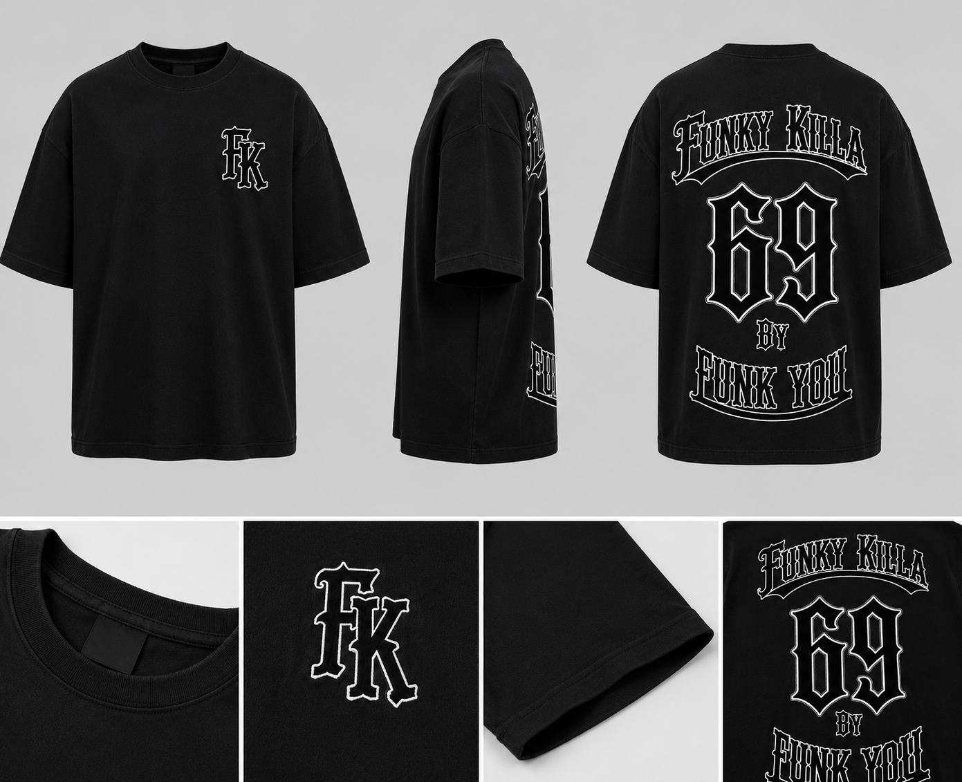 T-Shirt Oversize "Funk You" – Brodé
